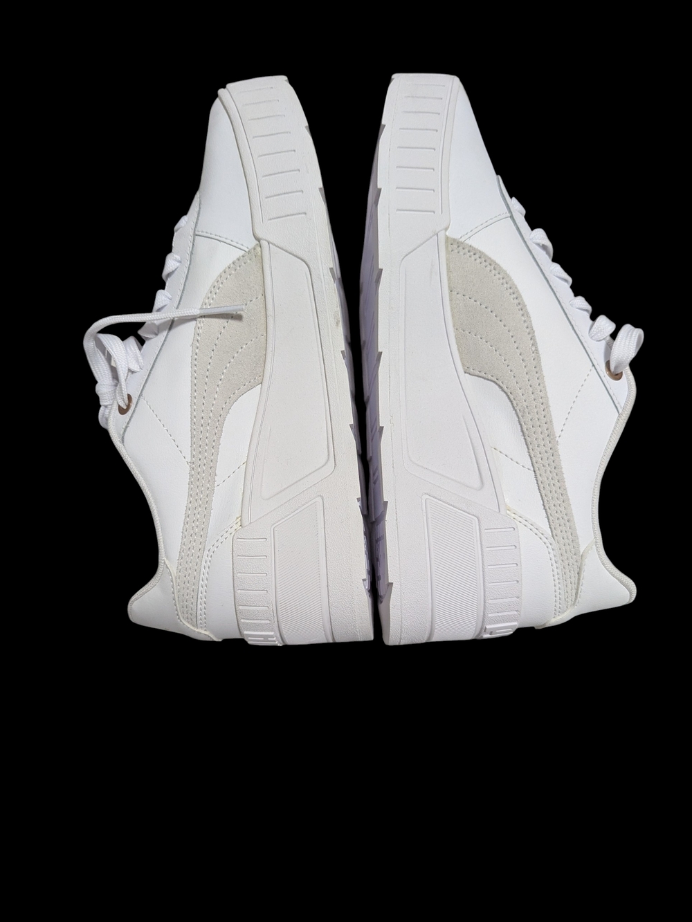 Puma White Platform Sneakers with Gold Detail - Picture 4 of 7